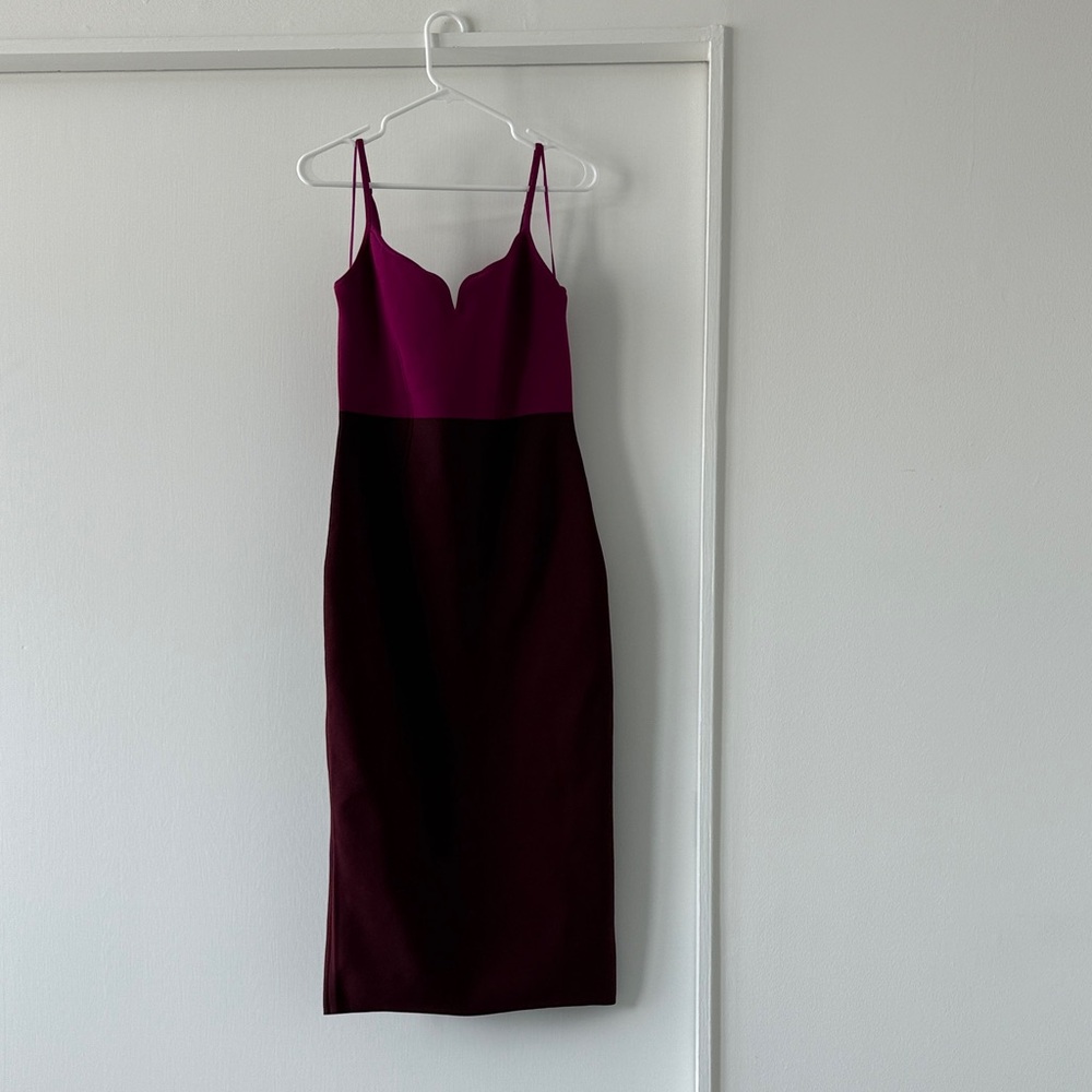 Color block body con Pink/Purple Dress